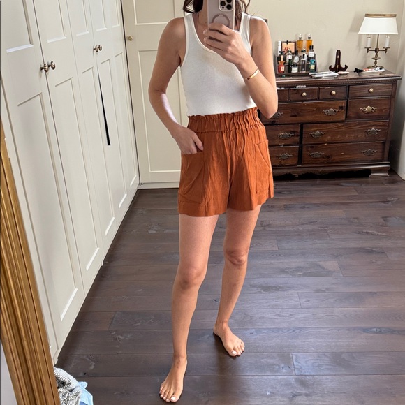 H&M Pants - H&M High Waist Rust Shorts